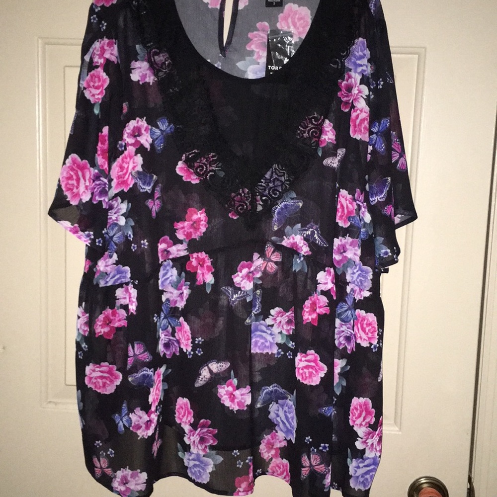 Torrid Babydoll Cold Shoulder Blouse